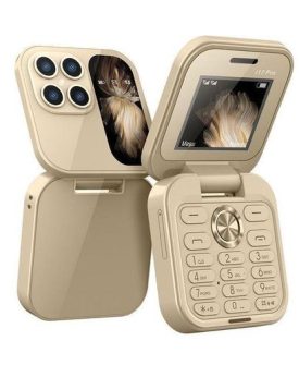 i17 PRO Mini Foldable Flip Mobile Phone with FM Radio